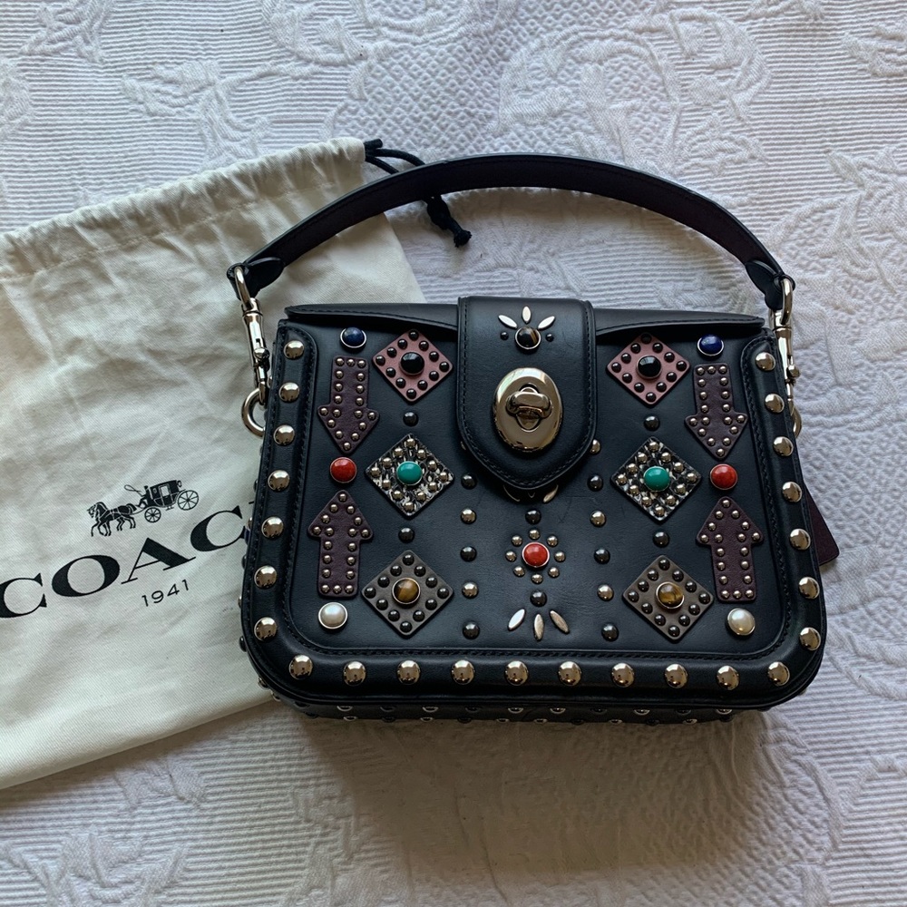 Coach Page satchel with rivets